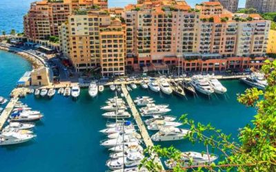 Luxury harbor and buildings in the lagoon,Monte Carlo,Monaco